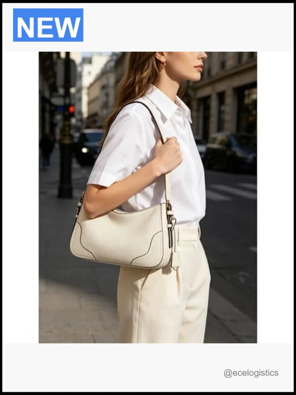 Genuine Leather Satchel Purse, Top Handle Shoulder Bag with Adjustable Strap